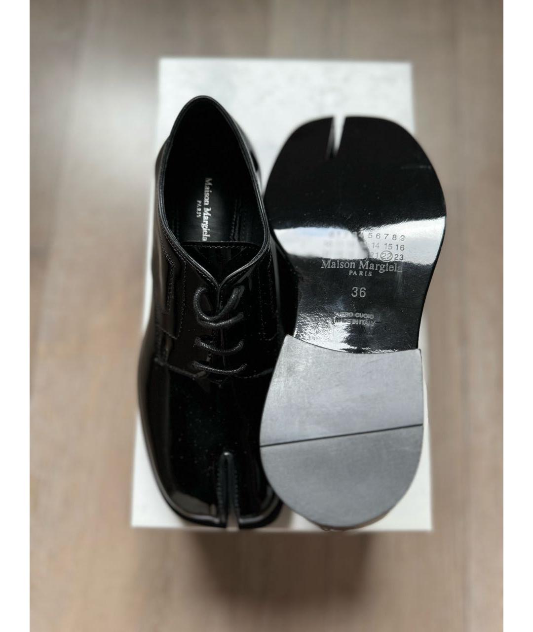 MAISON MARGIELA Черные туфли из лакированной кожи, фото 6
