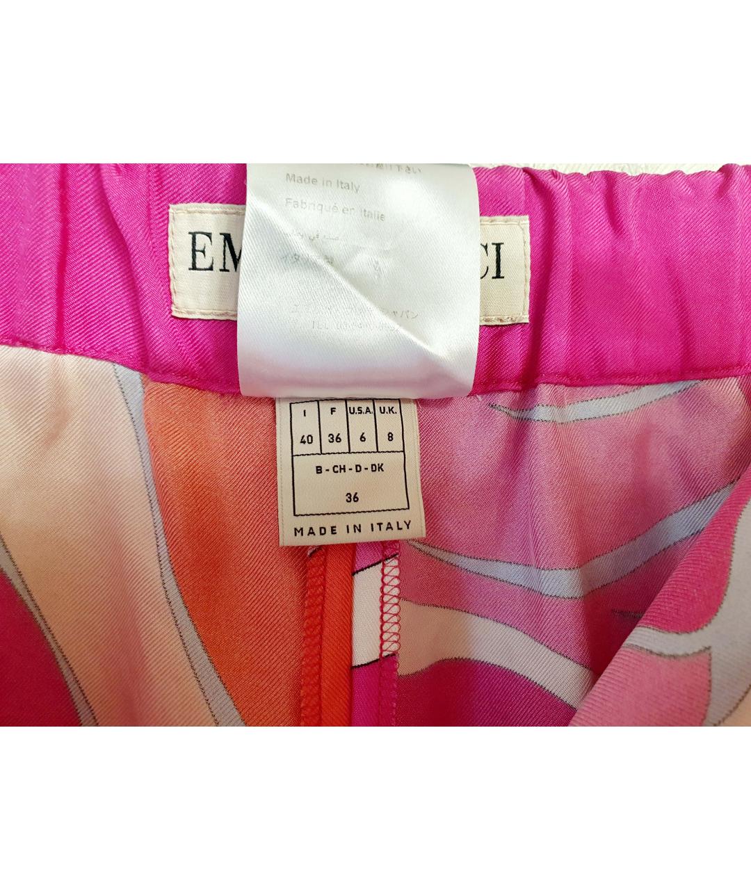 EMILIO PUCCI Розовые шелковые шорты, фото 5