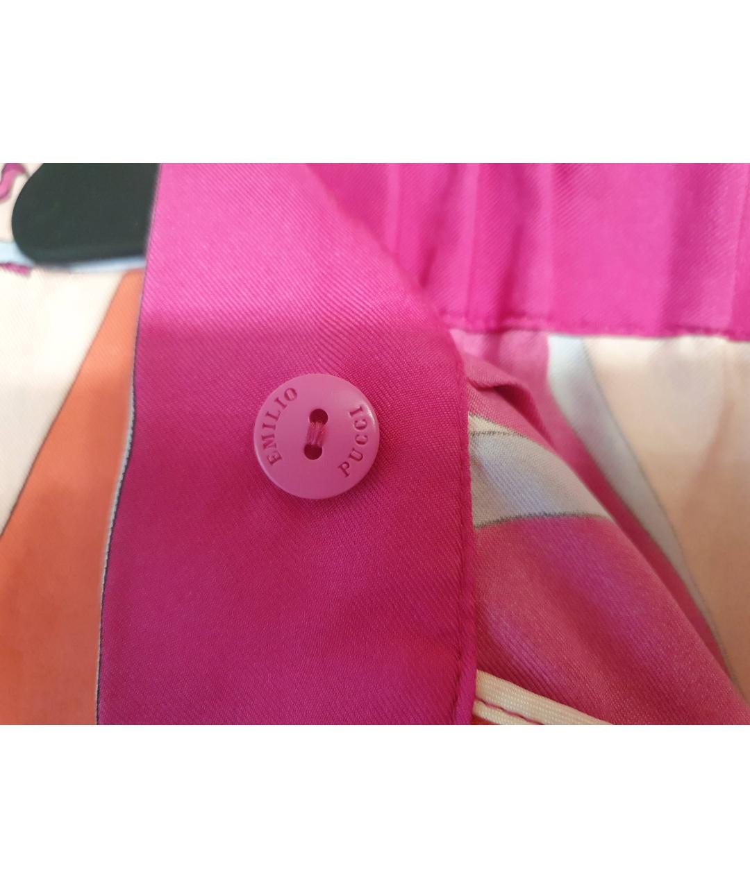 EMILIO PUCCI Розовые шелковые шорты, фото 6