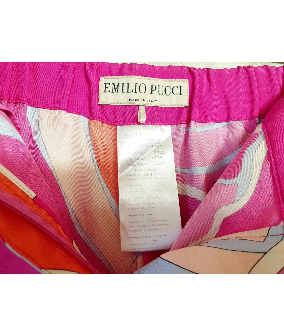 EMILIO PUCCI Розовые шелковые шорты, фото 4
