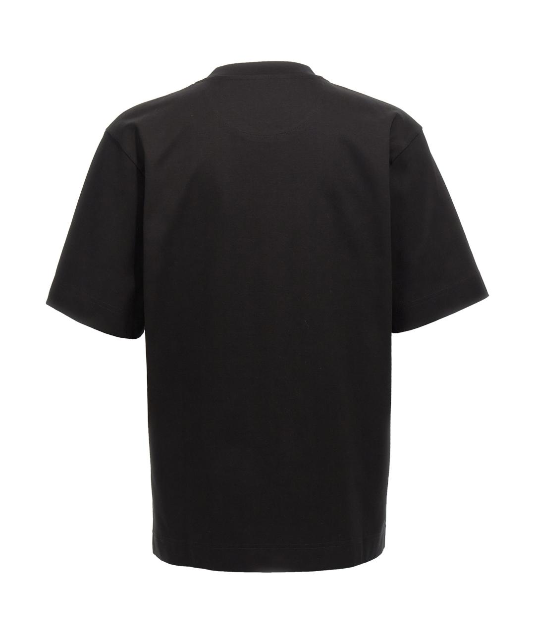 FENDI Черная хлопковая футболка, фото 2