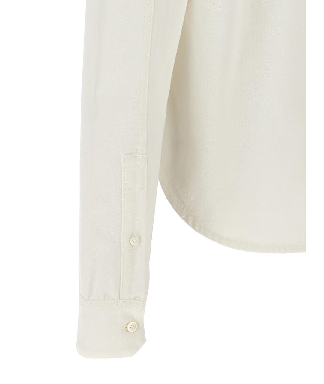 LOEWE Белая хлопковая блузы, фото 4