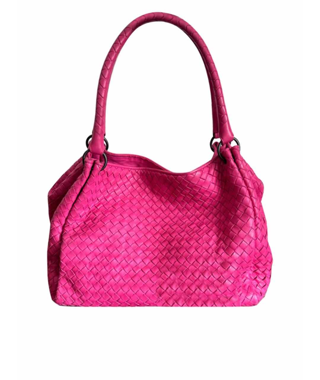 BOTTEGA VENETA Фуксия кожаная сумка через плечо, фото 1