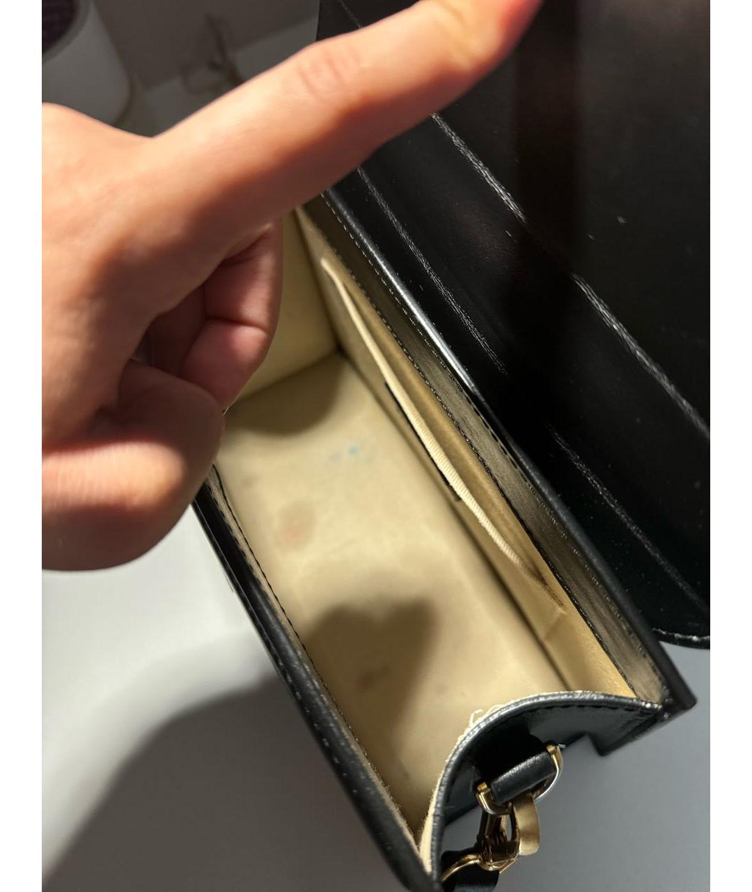 JACQUEMUS Черная кожаная сумка через плечо, фото 4