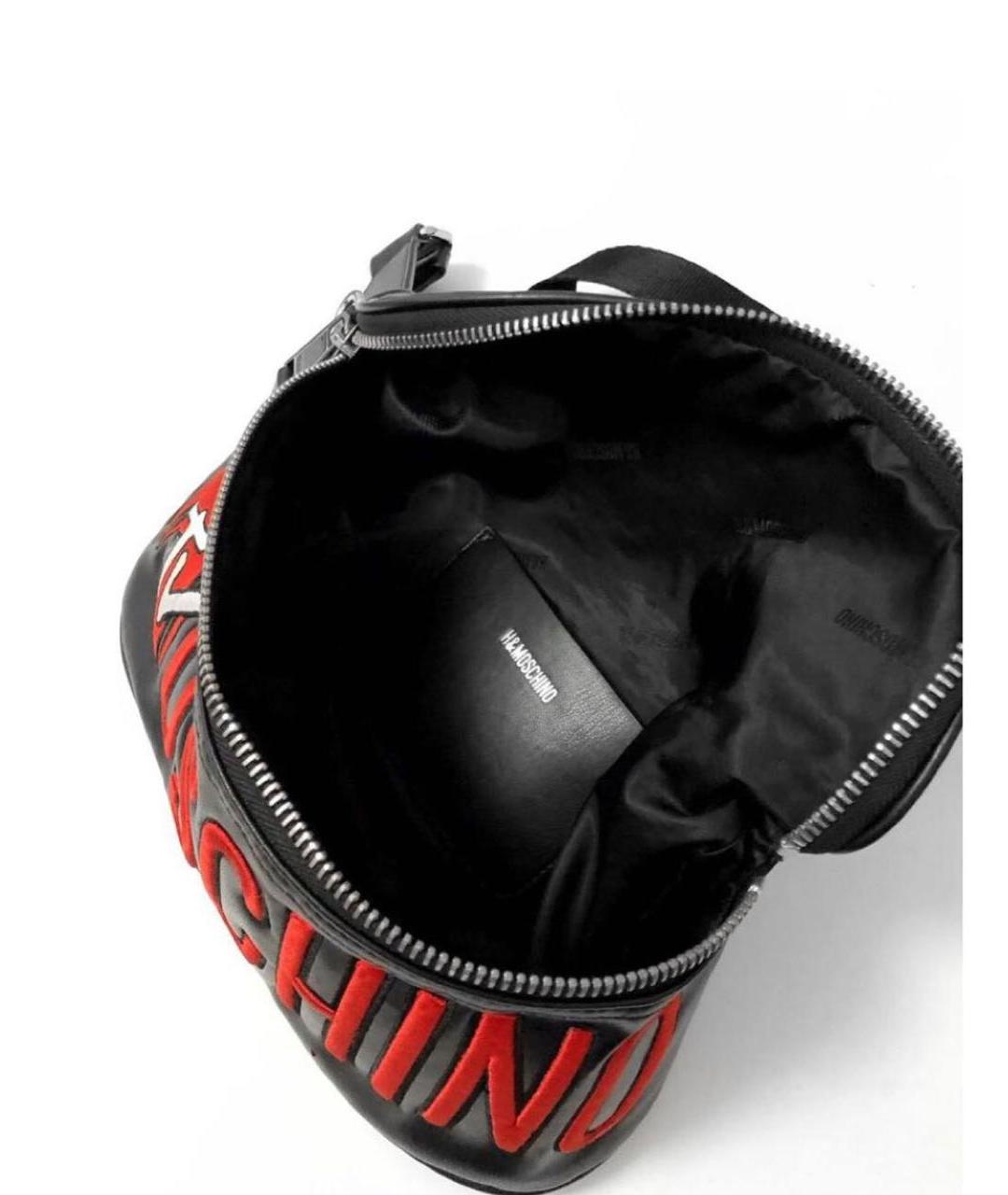 MOSCHINO Черная поясная сумка из искусственной кожи, фото 4