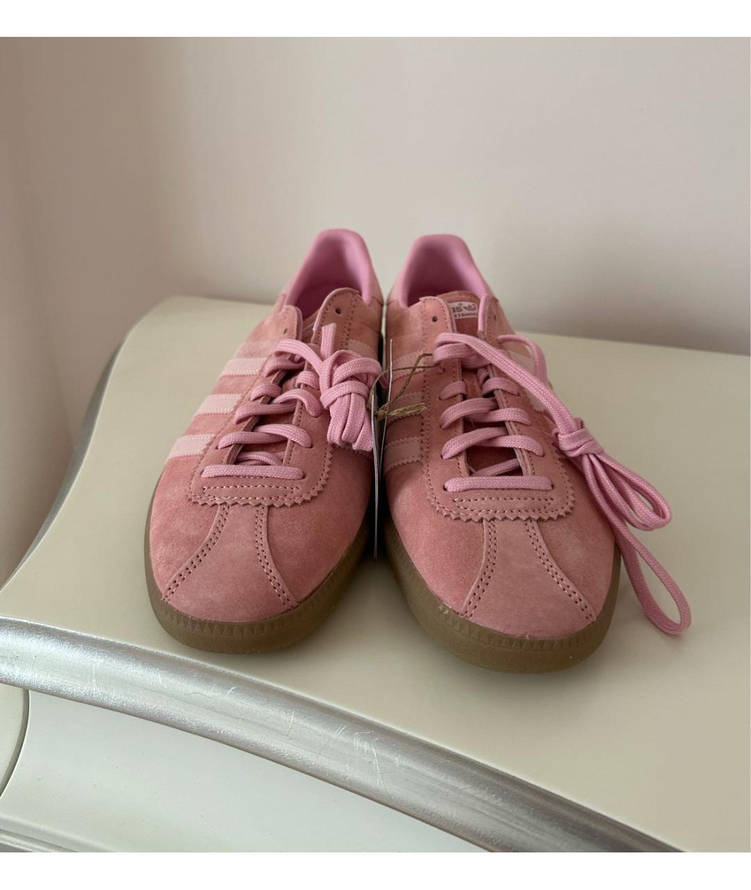 ADIDAS Розовые замшевые низкие кроссовки / кеды, фото 2