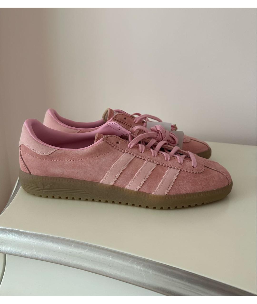 ADIDAS Розовые замшевые низкие кроссовки / кеды, фото 6