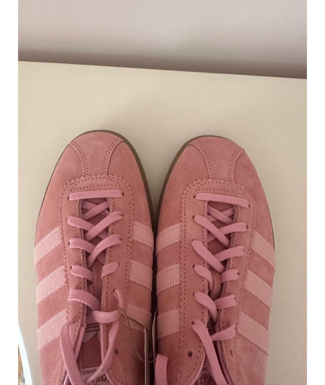 ADIDAS Розовые замшевые низкие кроссовки / кеды, фото 3