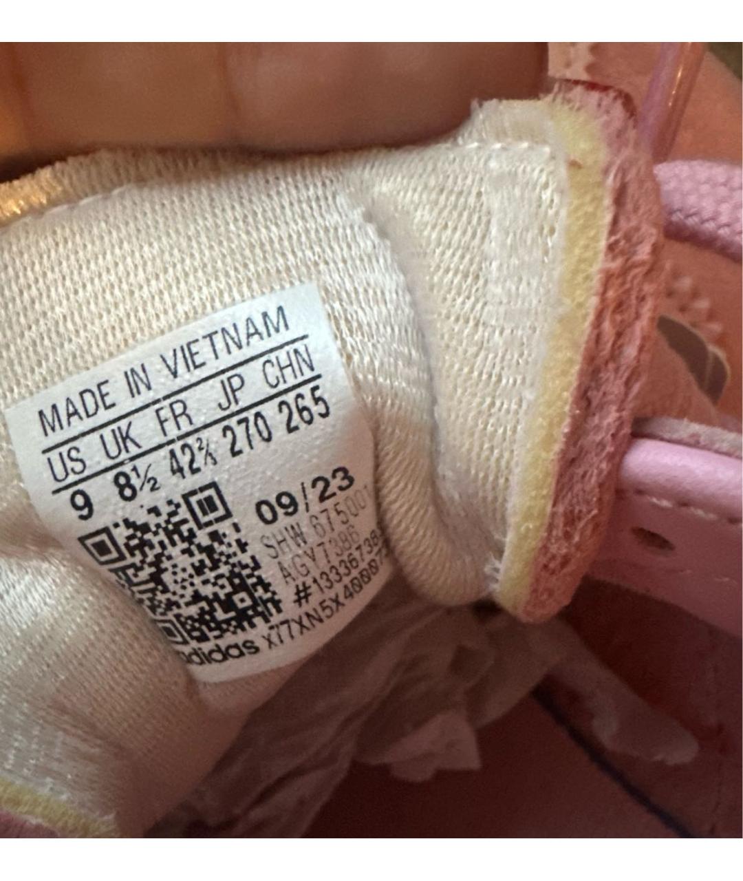 ADIDAS Розовые замшевые низкие кроссовки / кеды, фото 5