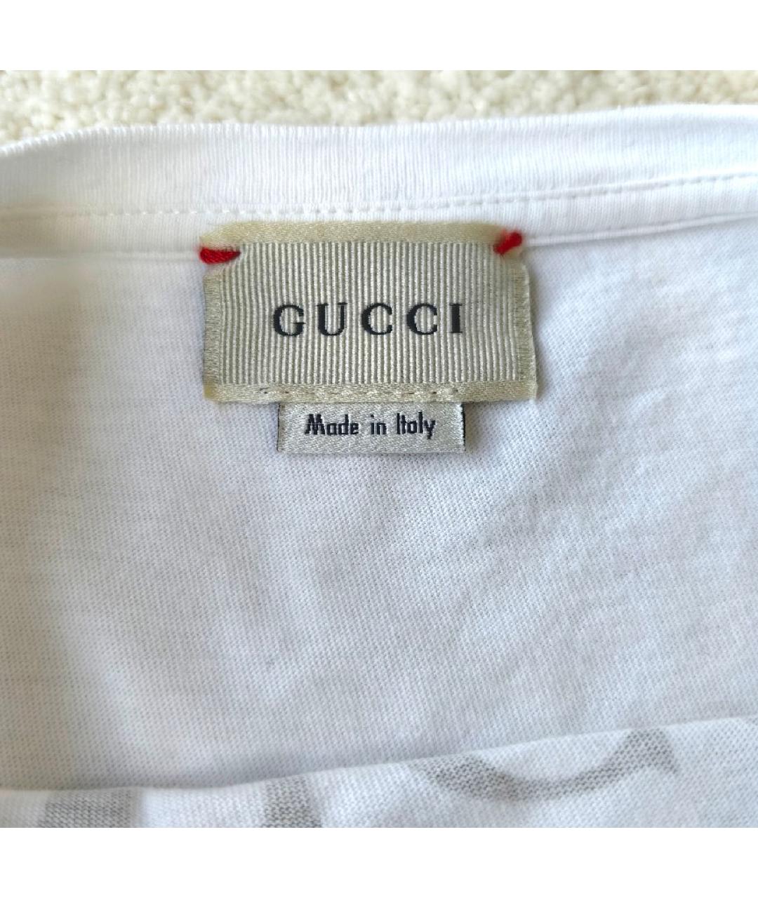 GUCCI Белая хлопковая детская футболка, фото 5