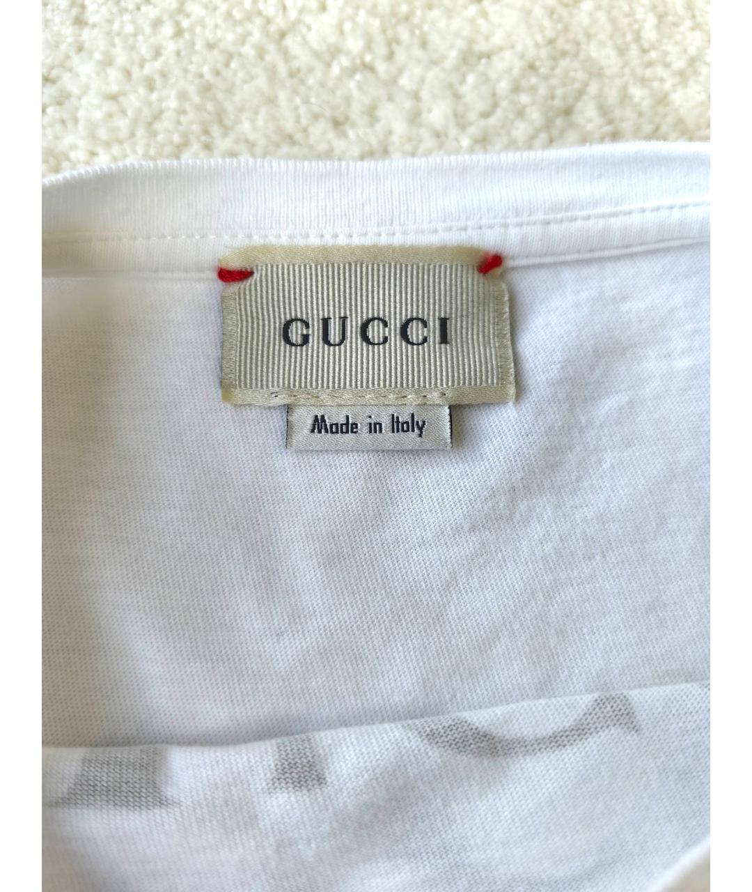 GUCCI Белая хлопковая детская футболка, фото 3