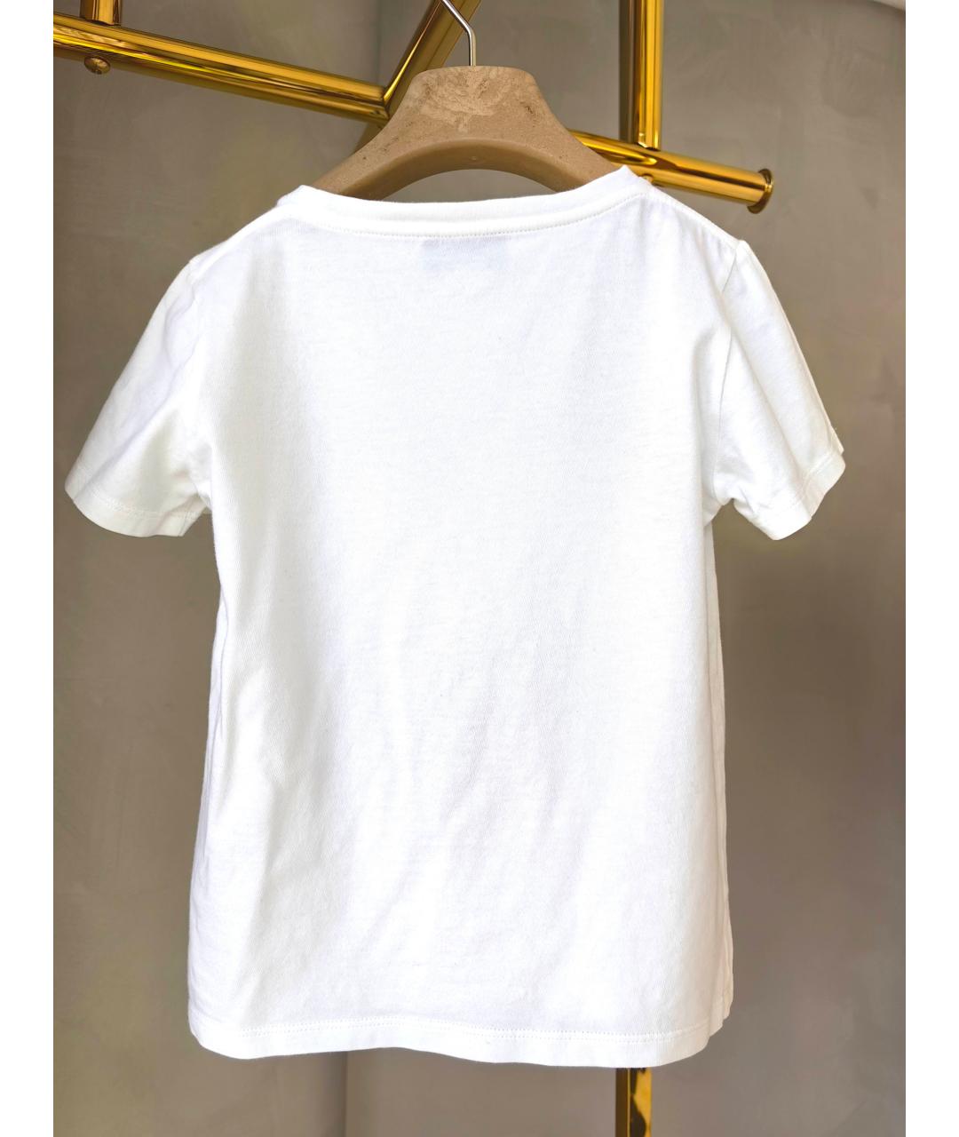 GUCCI Белая хлопковая детская футболка, фото 2