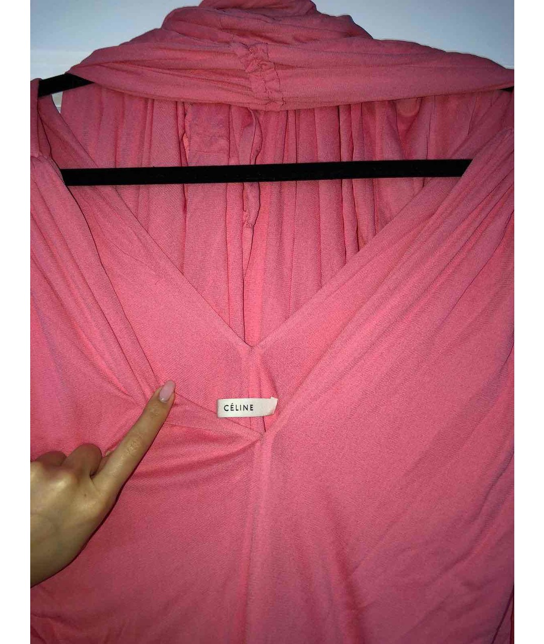 CELINE PRE-OWNED Розовое шелковое повседневное платье, фото 3