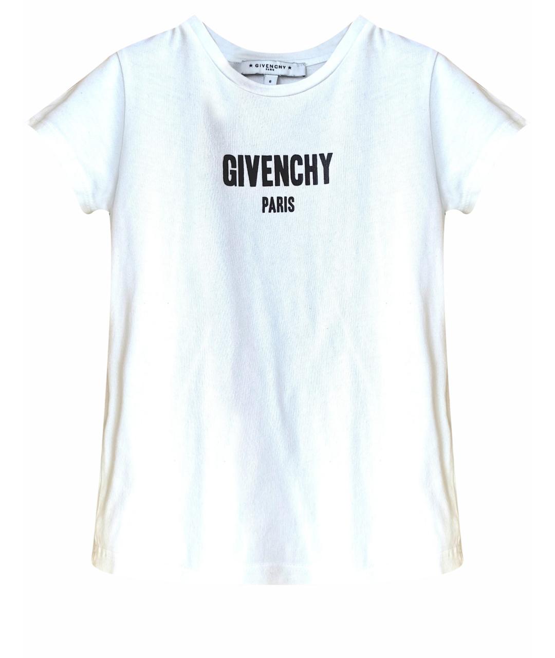 GIVENCHY KIDS Белый хлопковый футболка / топ, фото 1