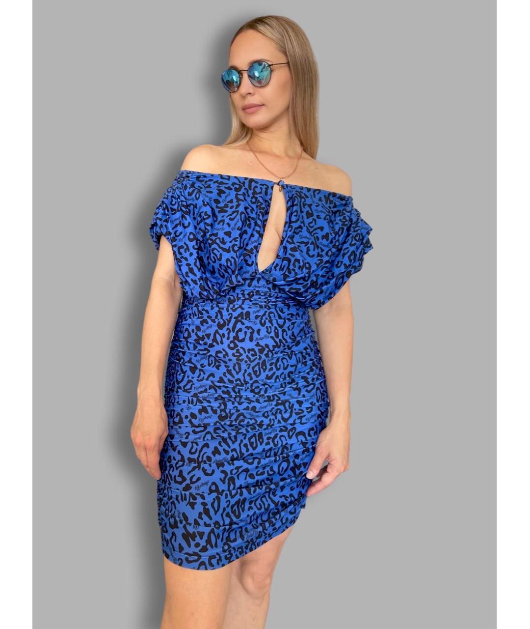 ANIYE BY Синее полиэстеровое коктейльное платье, фото 7