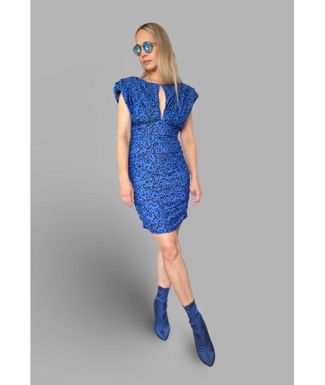 ANIYE BY Синее полиэстеровое коктейльное платье, фото 5