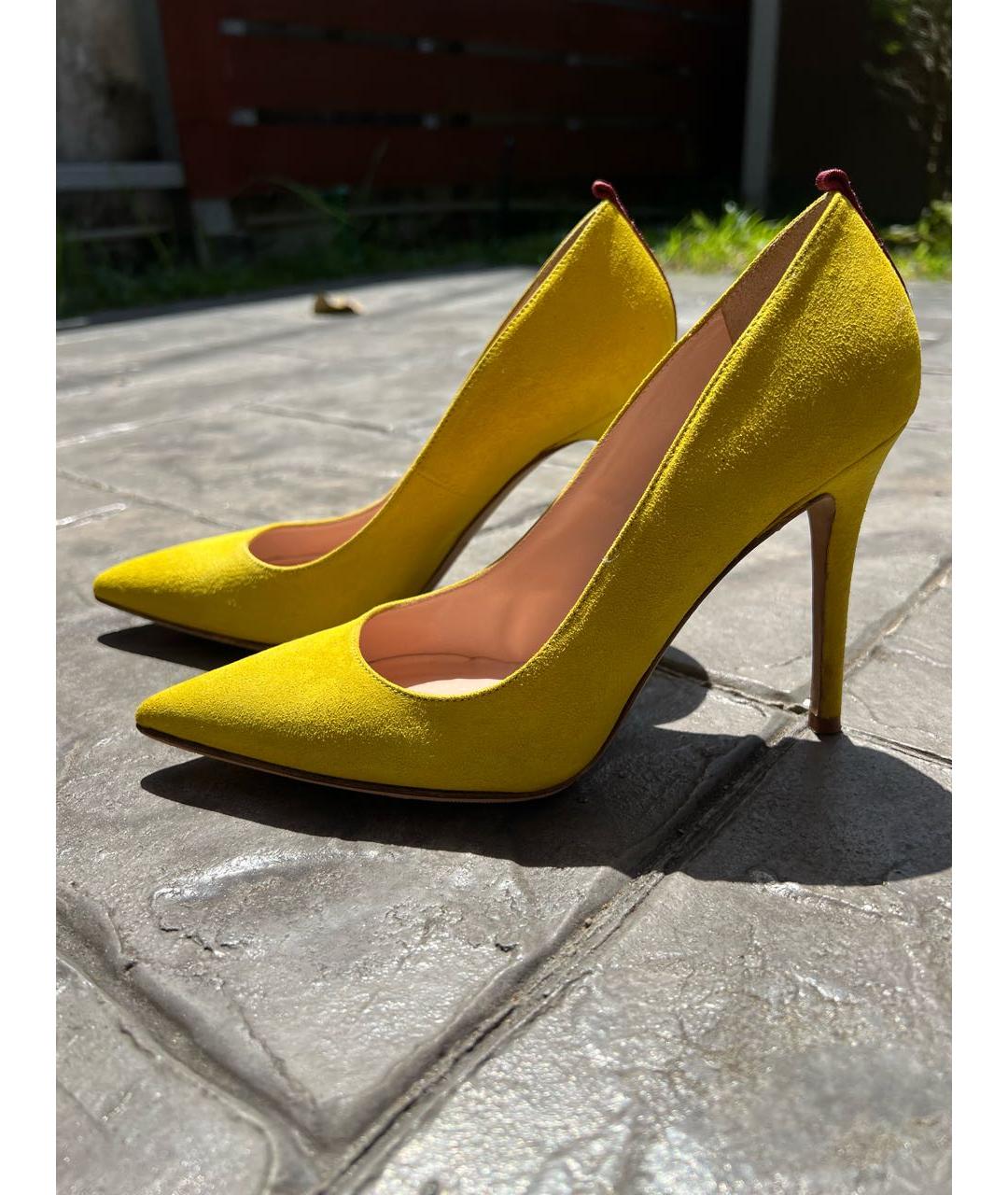SJP COLLECTION Желтые замшевые туфли, фото 6