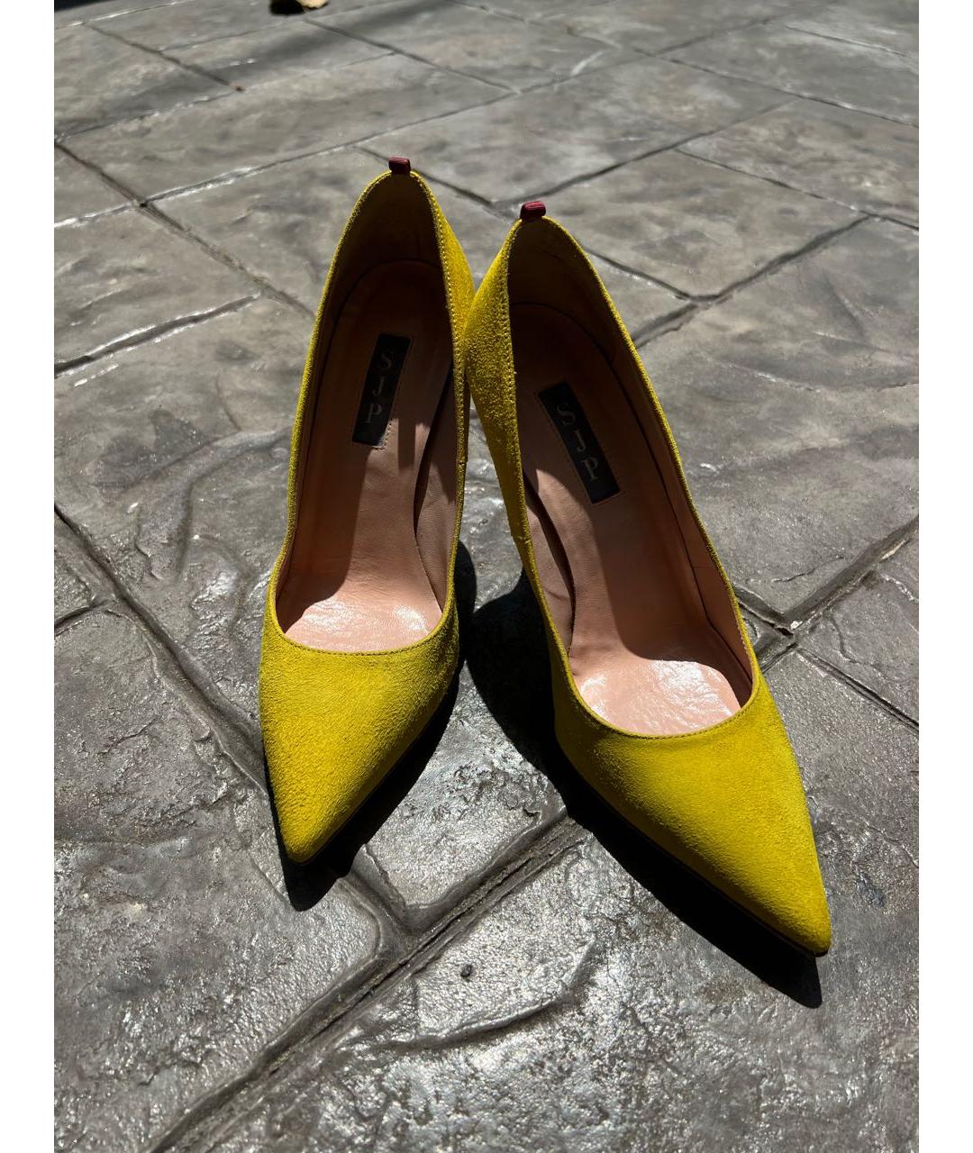 SJP COLLECTION Желтые замшевые туфли, фото 2