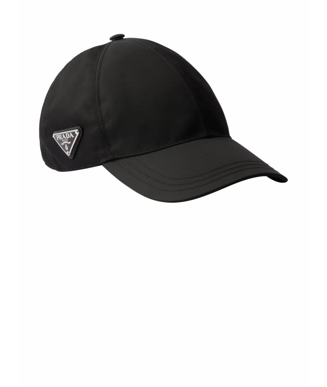 PRADA Черная синтетическая кепка/бейсболка, фото 1