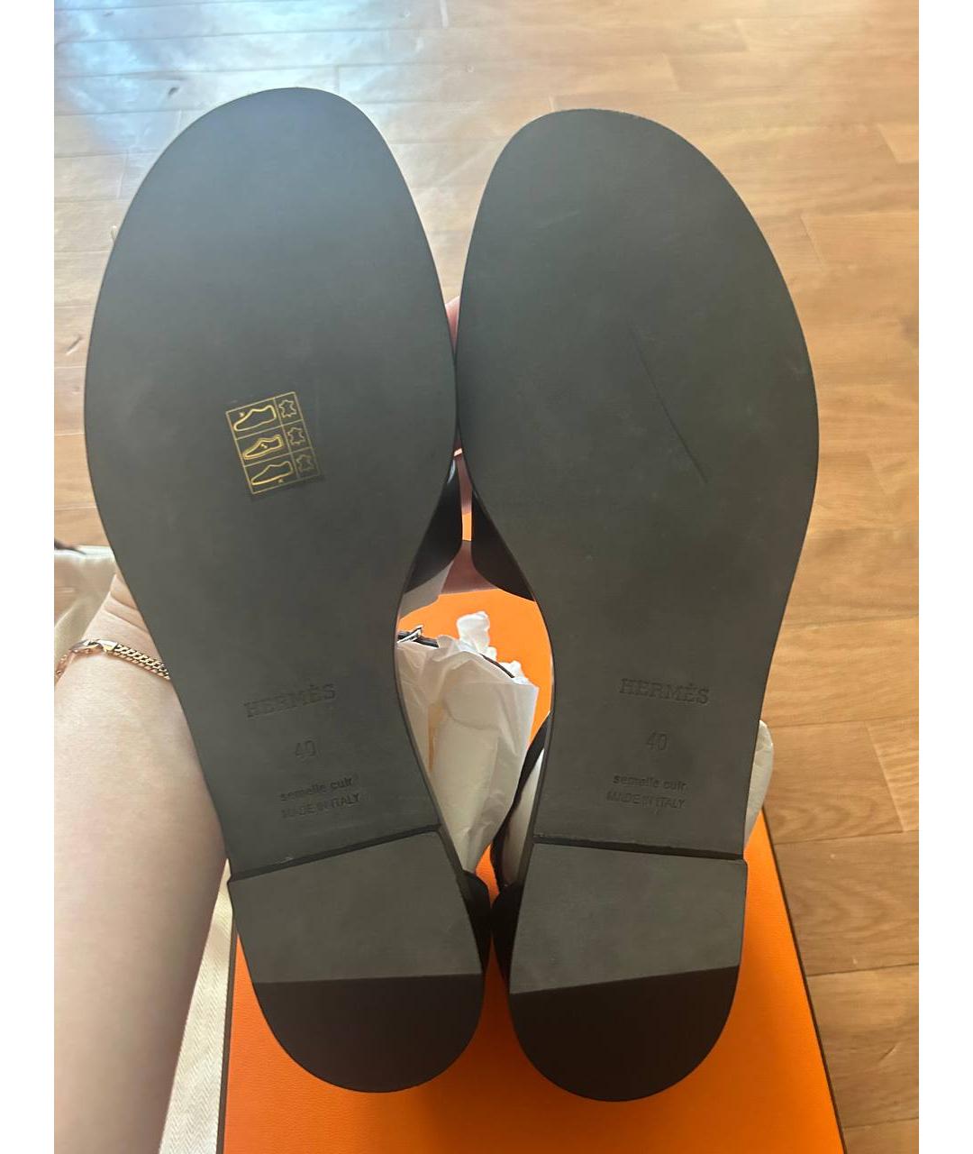 HERMES PRE-OWNED Кожаные сандалии, фото 4