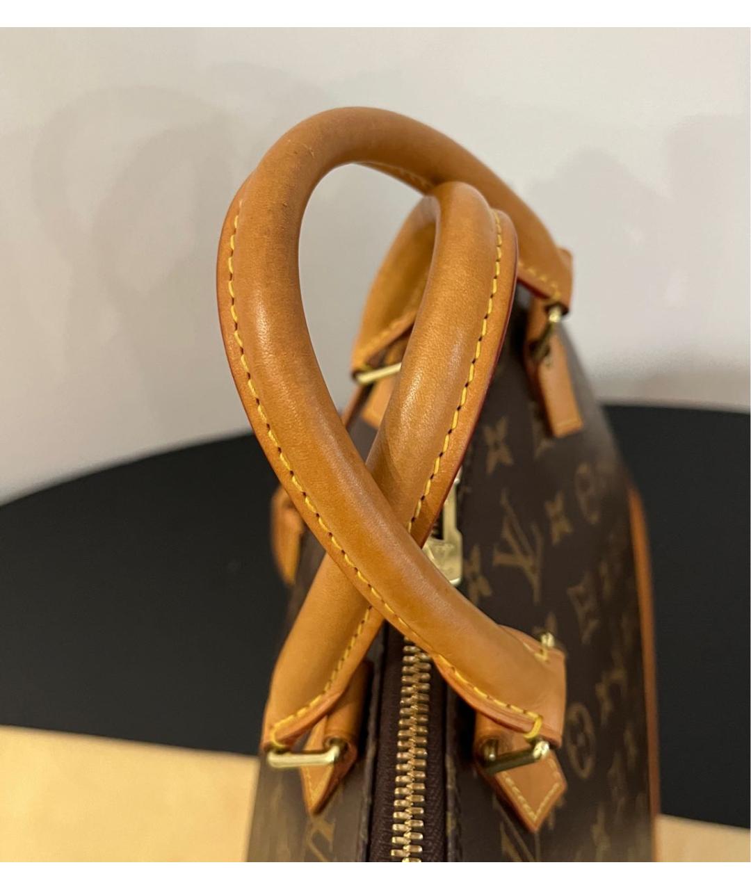 LOUIS VUITTON PRE-OWNED Коричневая сумка с короткими ручками, фото 3