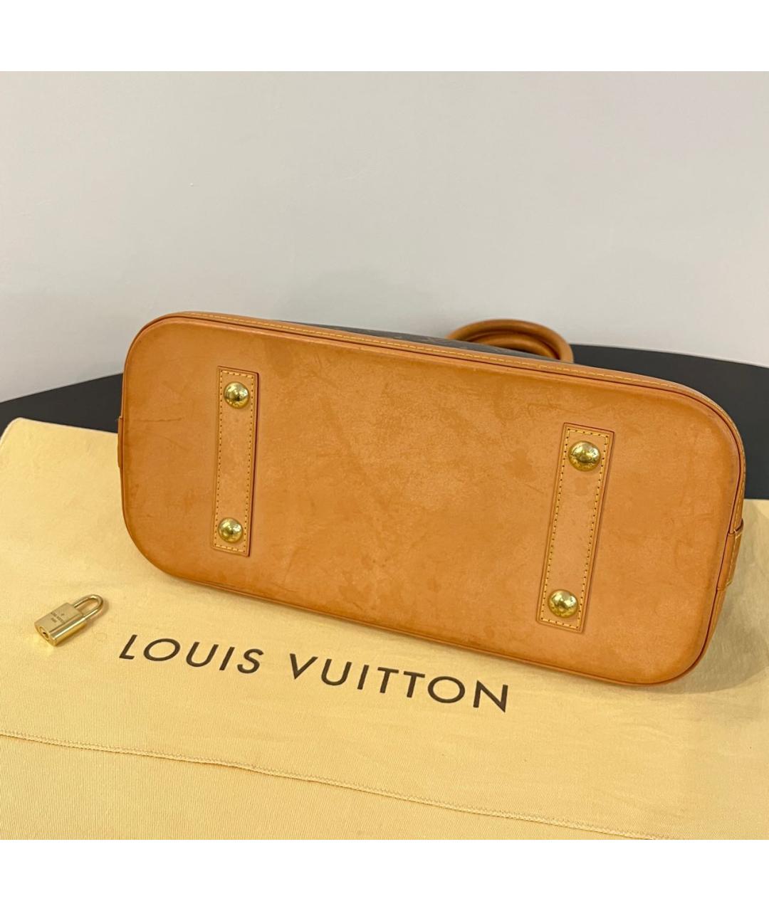 LOUIS VUITTON PRE-OWNED Коричневая сумка с короткими ручками, фото 5