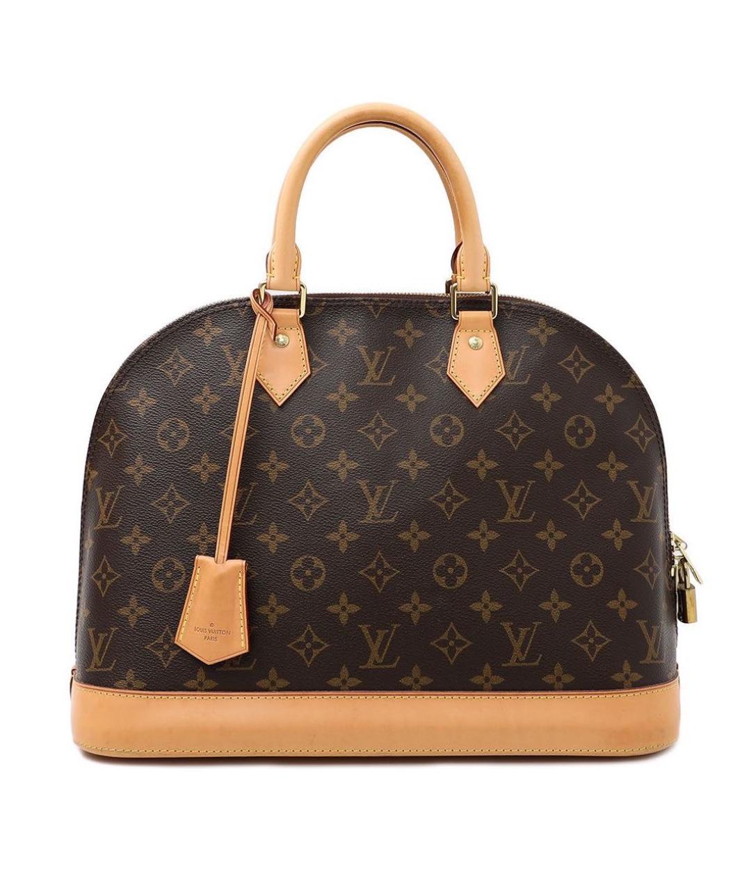 LOUIS VUITTON PRE-OWNED Коричневая сумка с короткими ручками, фото 1