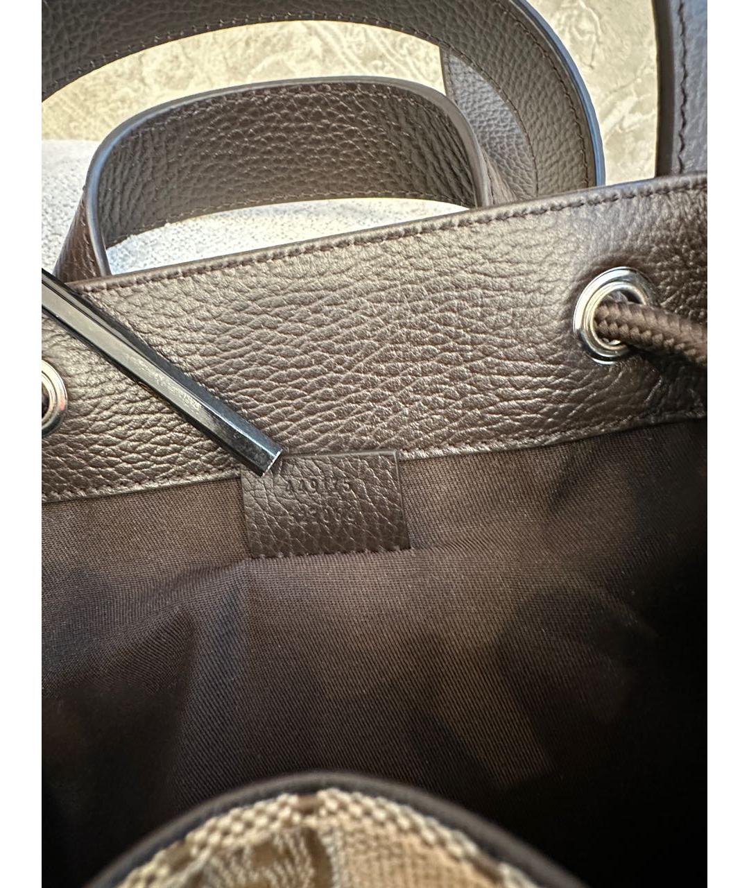 GUCCI Бежевый тканевый рюкзак, фото 6