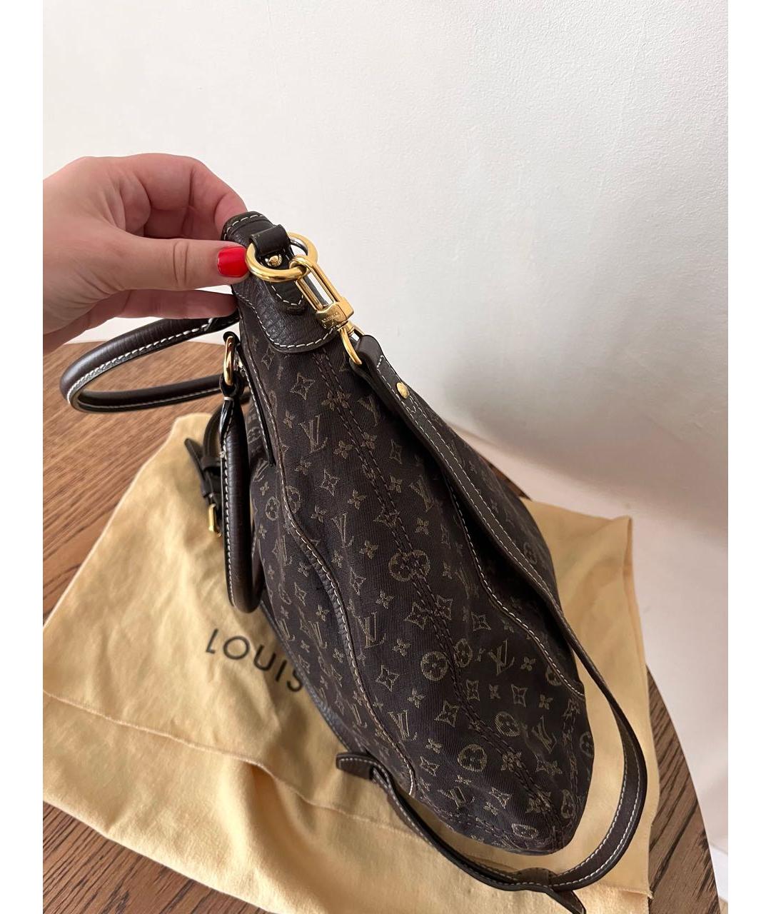 LOUIS VUITTON PRE-OWNED Коричневая хлопковая сумка тоут, фото 4