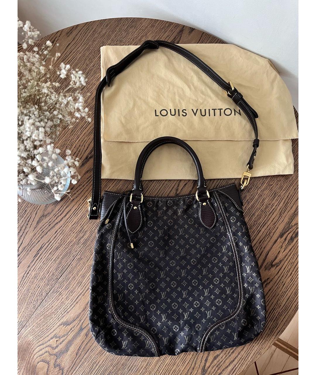 LOUIS VUITTON PRE-OWNED Коричневая хлопковая сумка тоут, фото 2