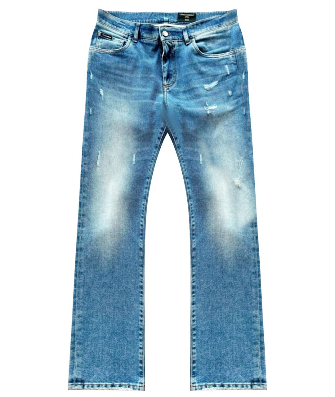 DOLCE&GABBANA Синие хлопко-эластановые джинсы скинни, фото 1
