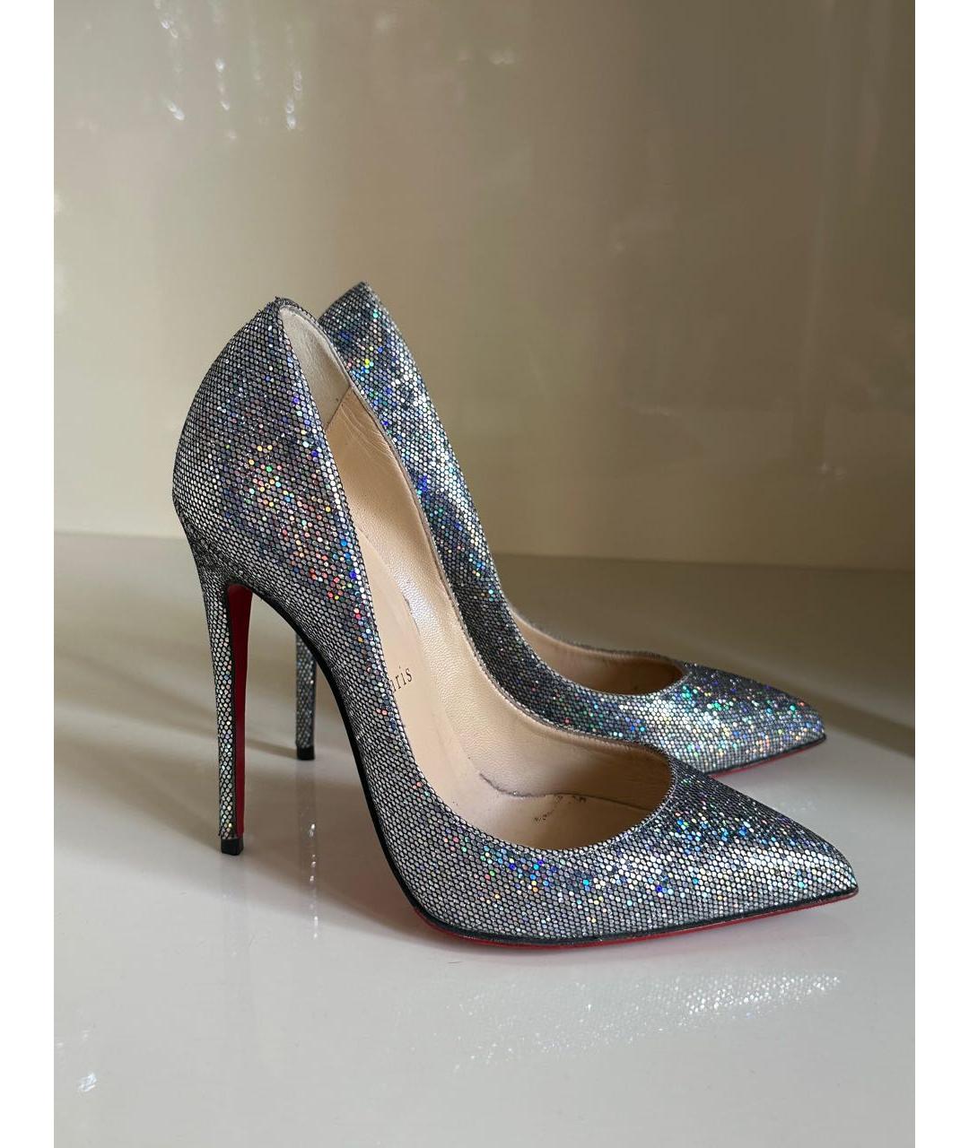 CHRISTIAN LOUBOUTIN Антрацитовые туфли из экзотической кожи, фото 7