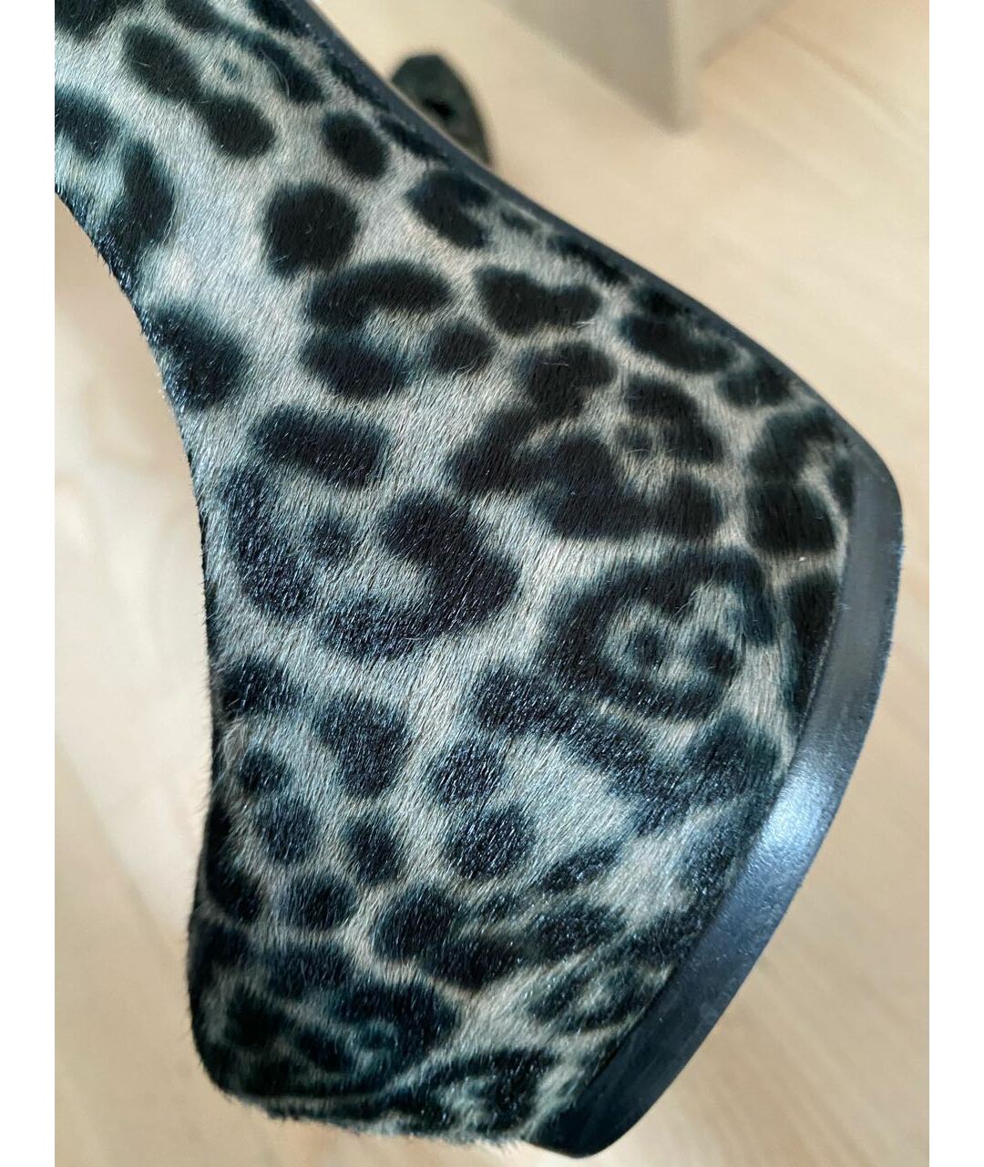 SAINT LAURENT Черные туфли из экзотической кожи, фото 6