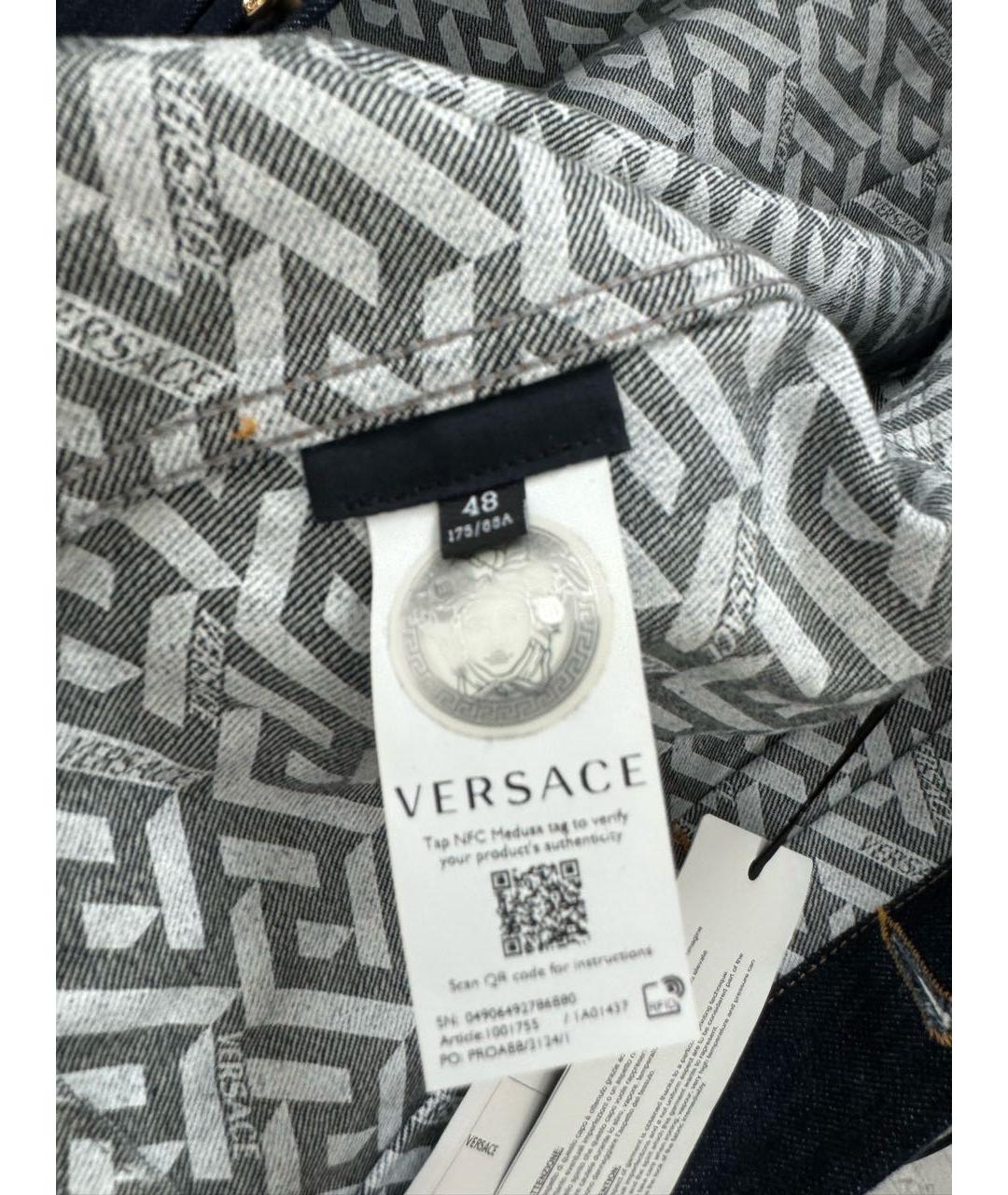 VERSACE Темно-синяя деним куртка, фото 3