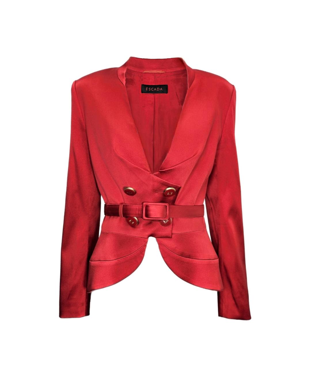 ESCADA Красный вискозный жакет/пиджак, фото 1