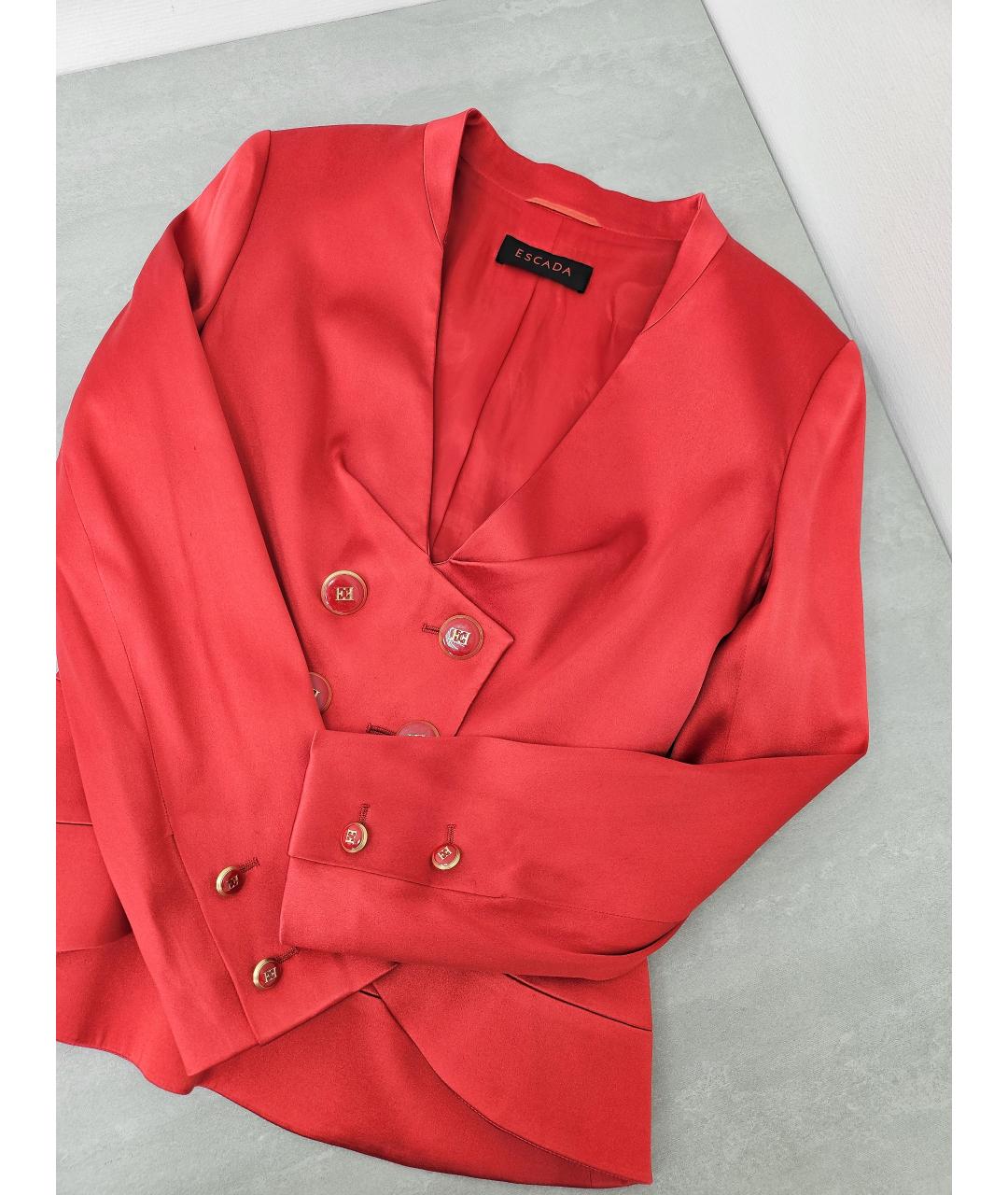 ESCADA Красный вискозный жакет/пиджак, фото 7