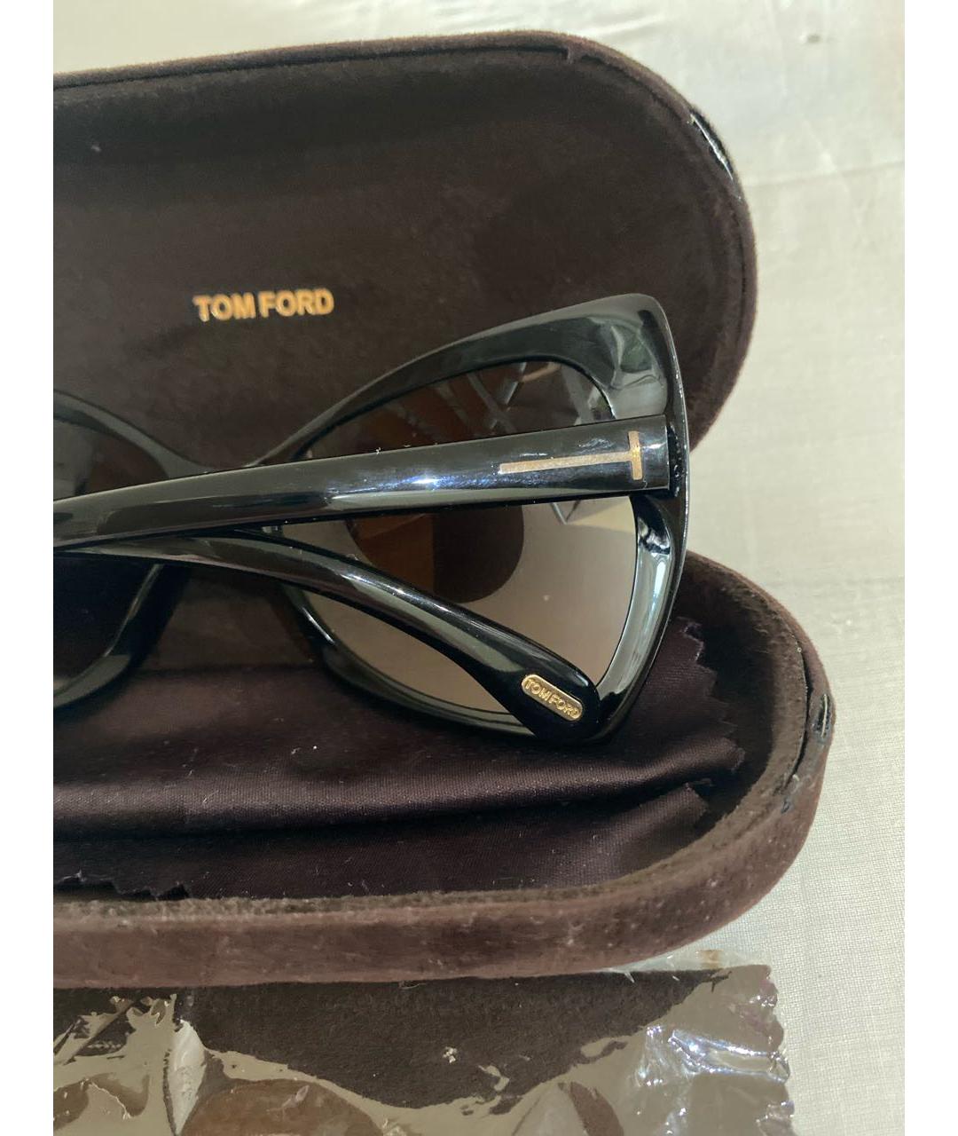 TOM FORD Черные пластиковые солнцезащитные очки, фото 7