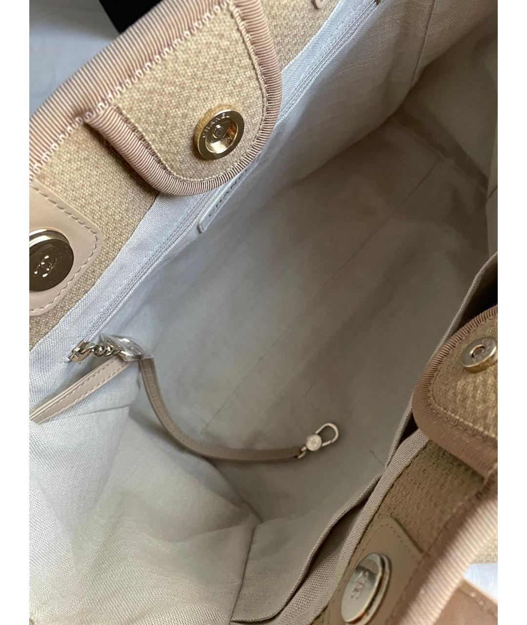 CHANEL Бежевая сумка тоут, фото 5