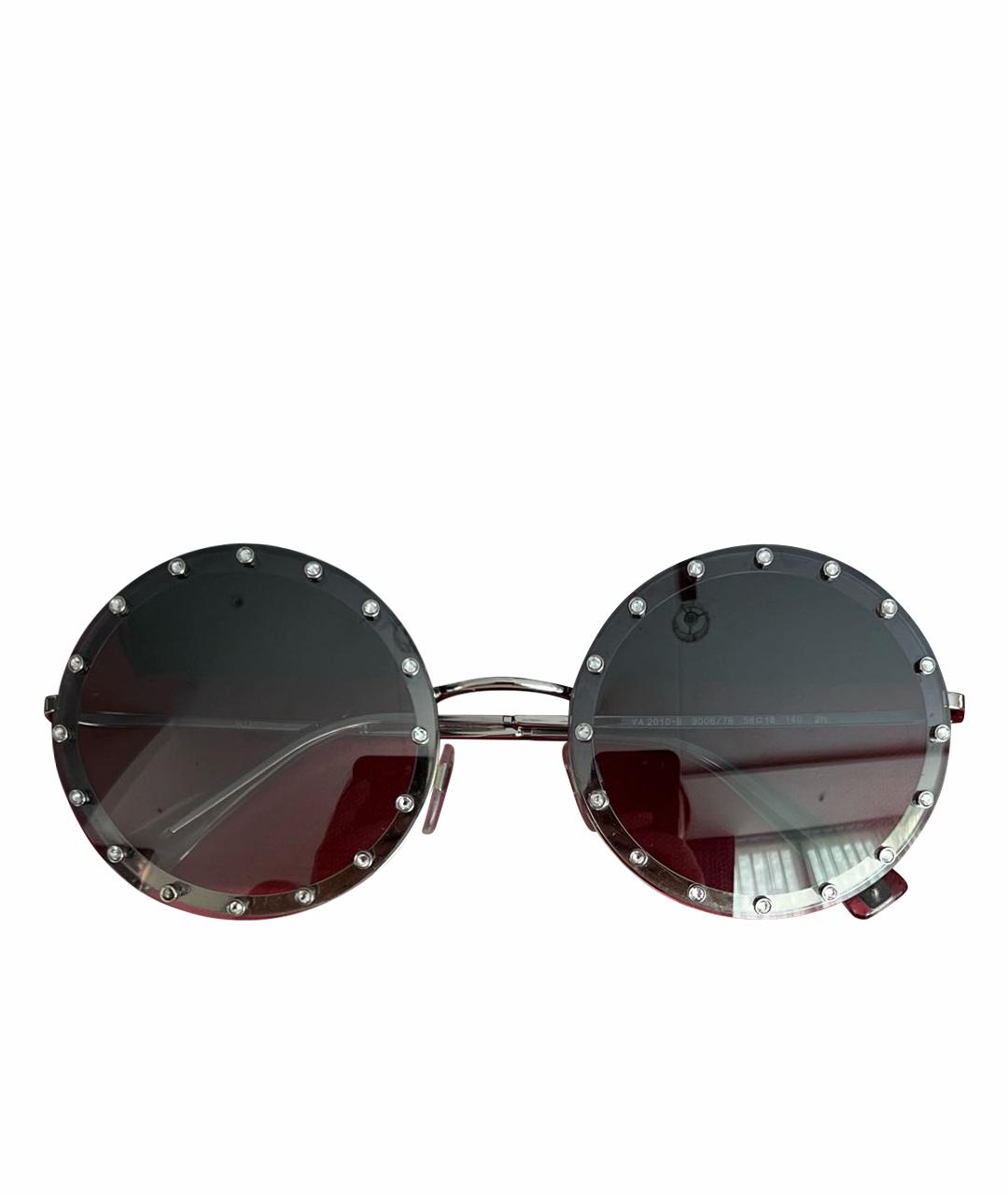 VALENTINO Серые металлические солнцезащитные очки, фото 1