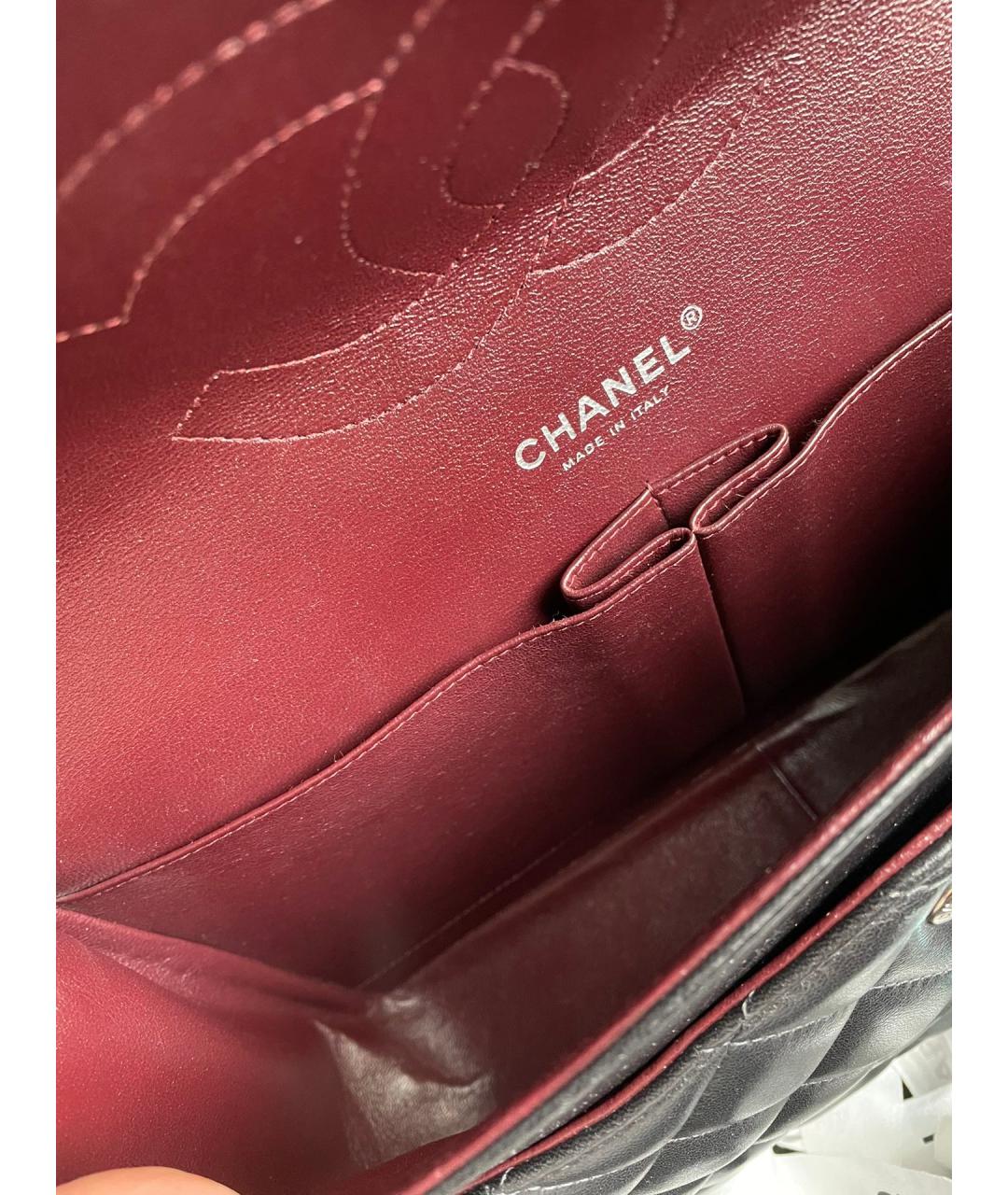 CHANEL Черная кожаная сумка через плечо, фото 6