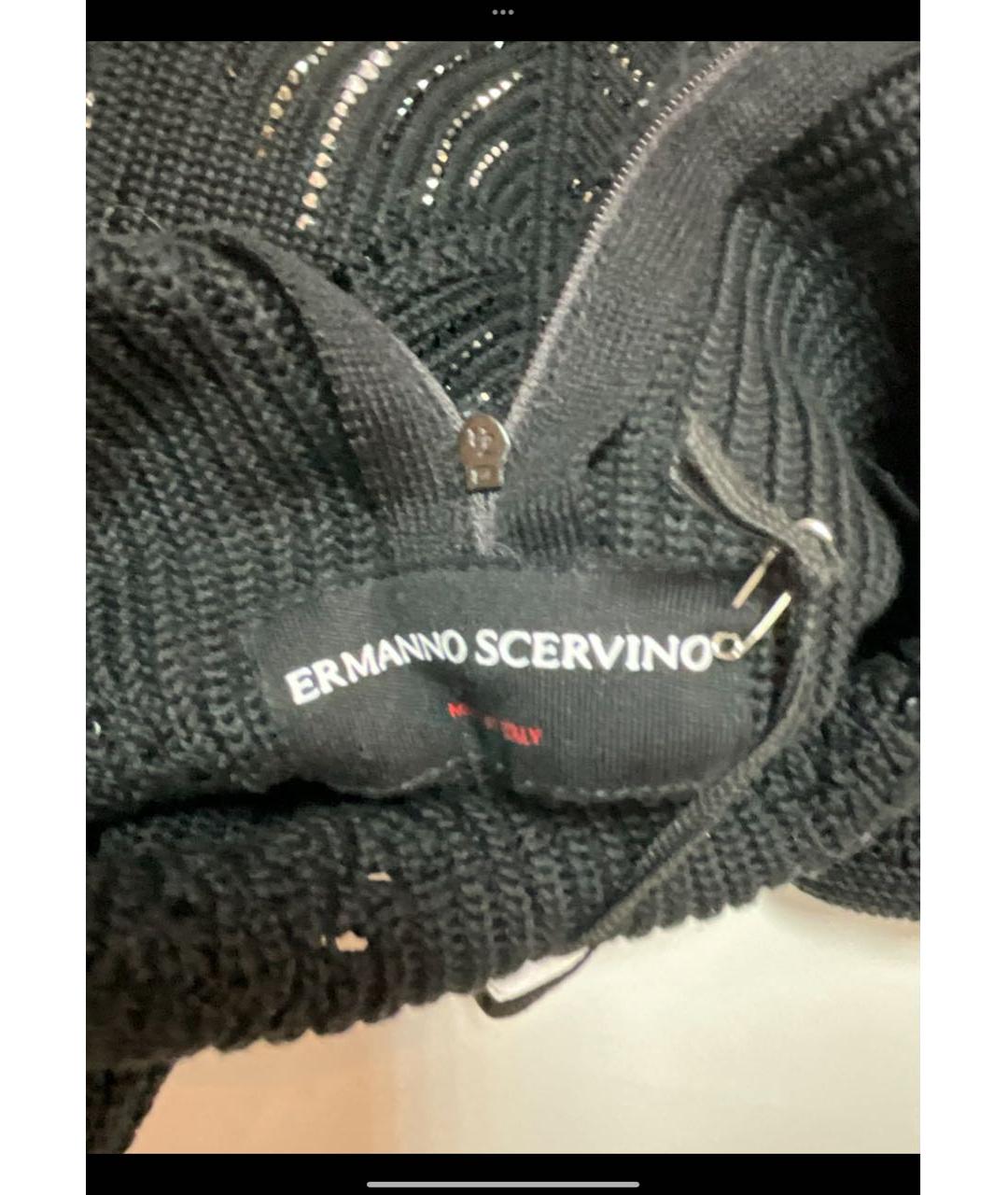 ERMANNO SCERVINO Черный хлопковый джемпер / свитер, фото 5