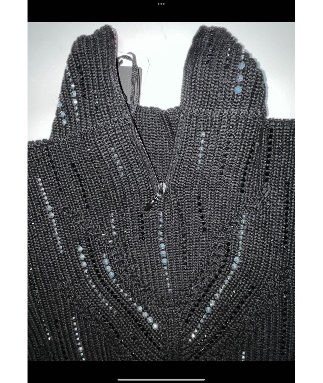 ERMANNO SCERVINO Черный хлопковый джемпер / свитер, фото 4
