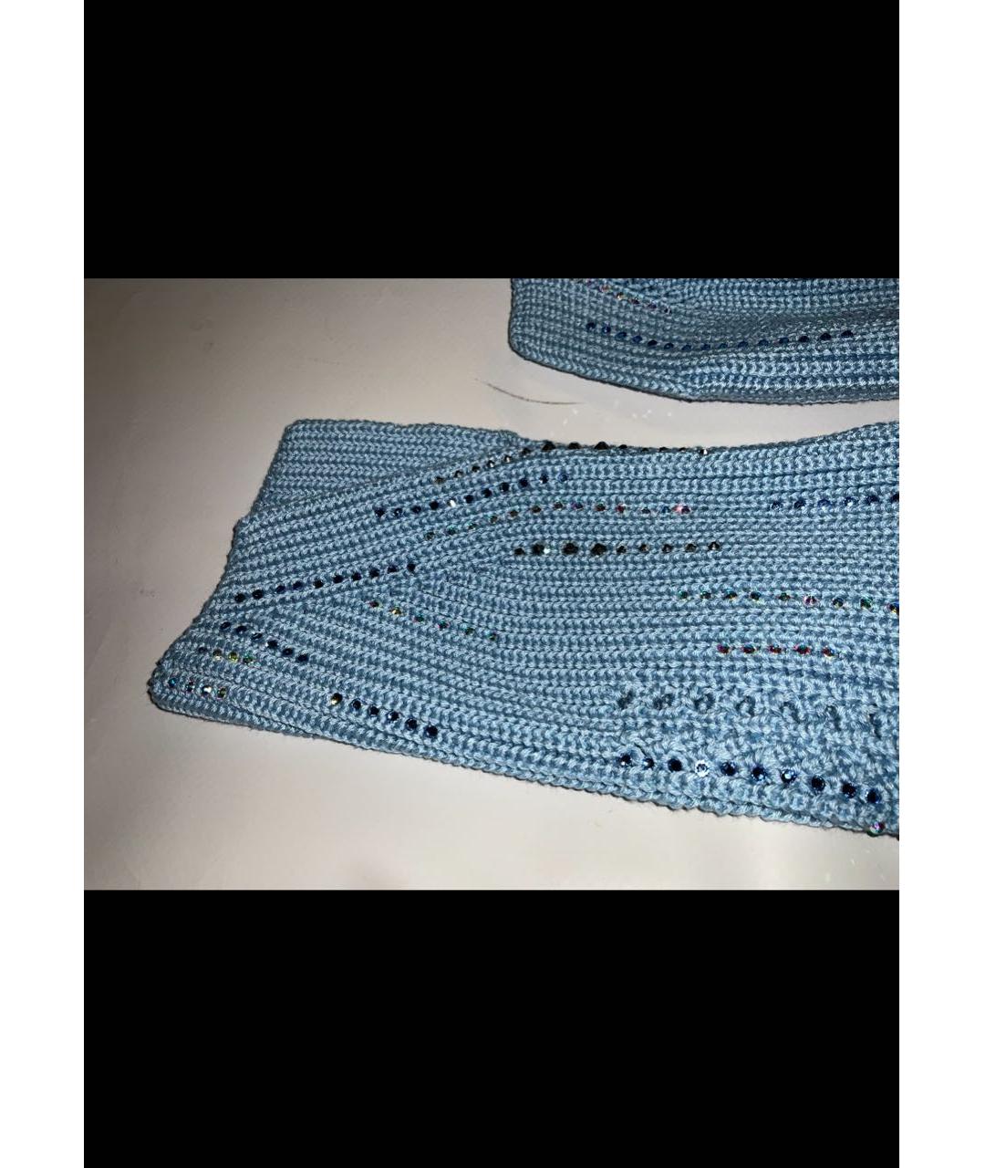ERMANNO SCERVINO Голубой хлопковый джемпер / свитер, фото 6
