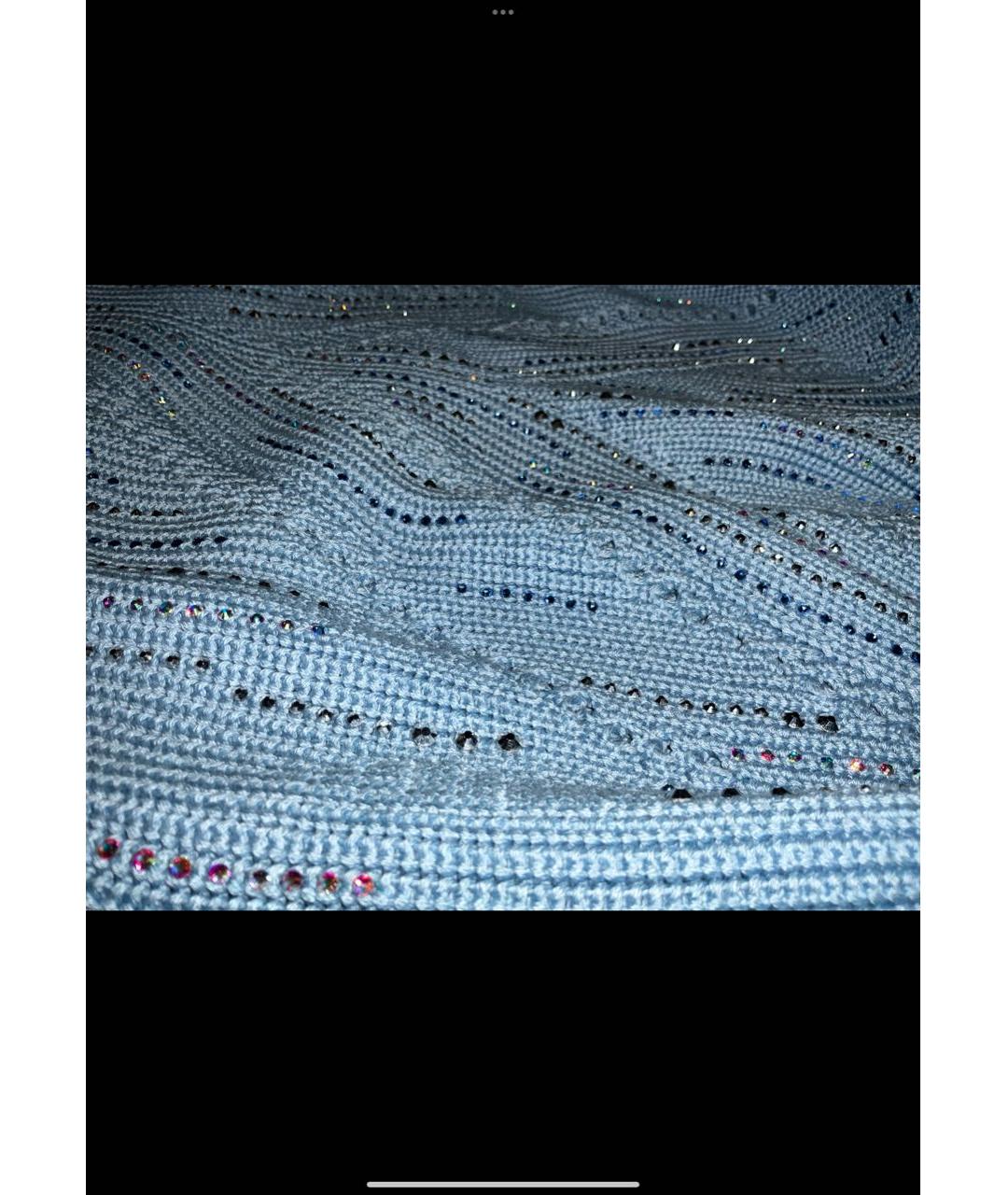 ERMANNO SCERVINO Голубой хлопковый джемпер / свитер, фото 4