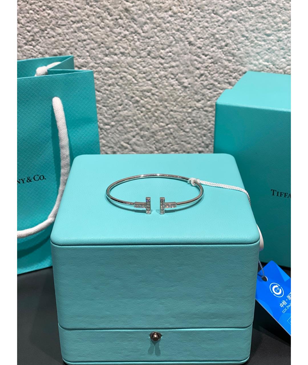TIFFANY&CO Серебряный браслет из белого золота, фото 6