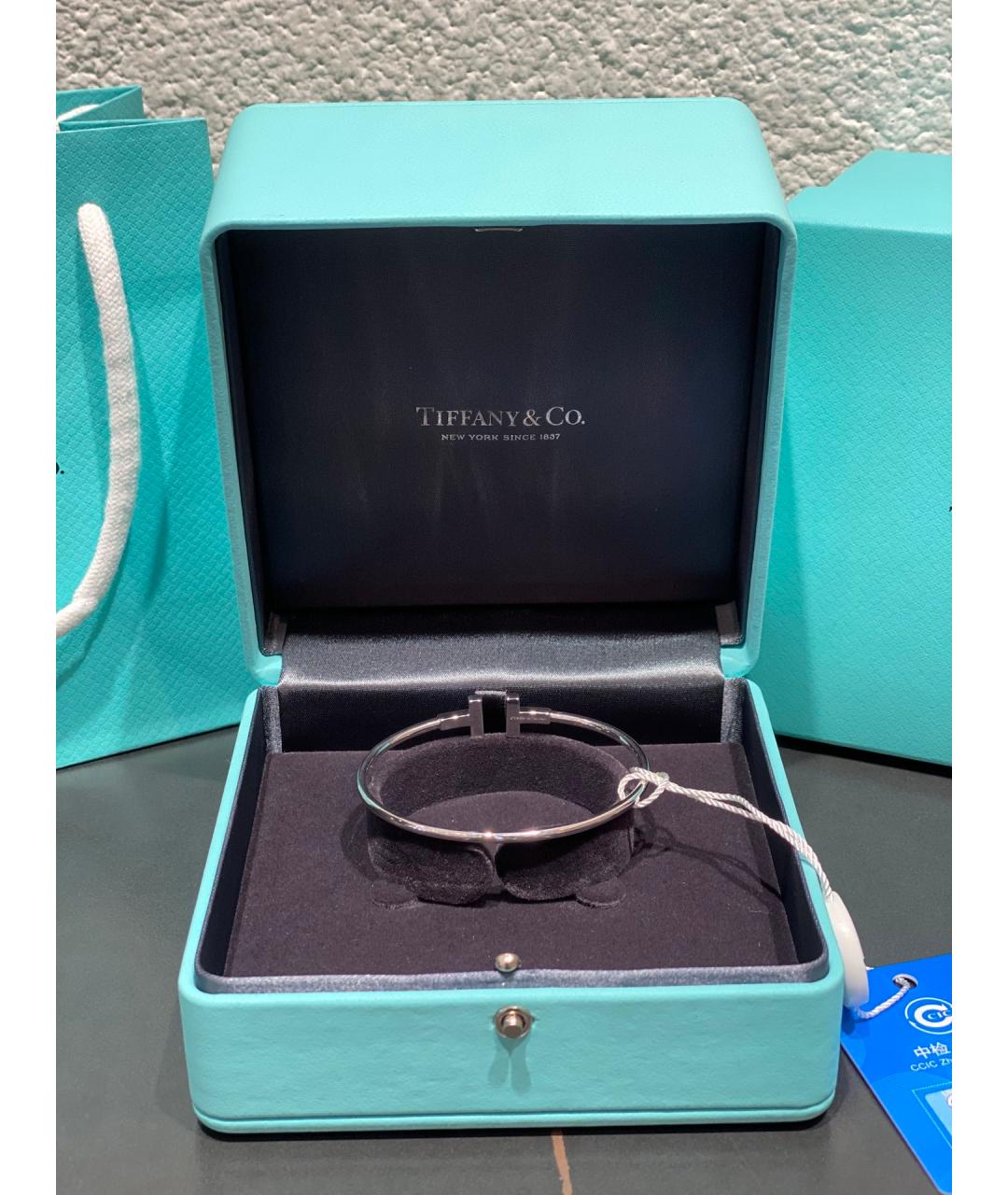TIFFANY&CO Серебряный браслет из белого золота, фото 5