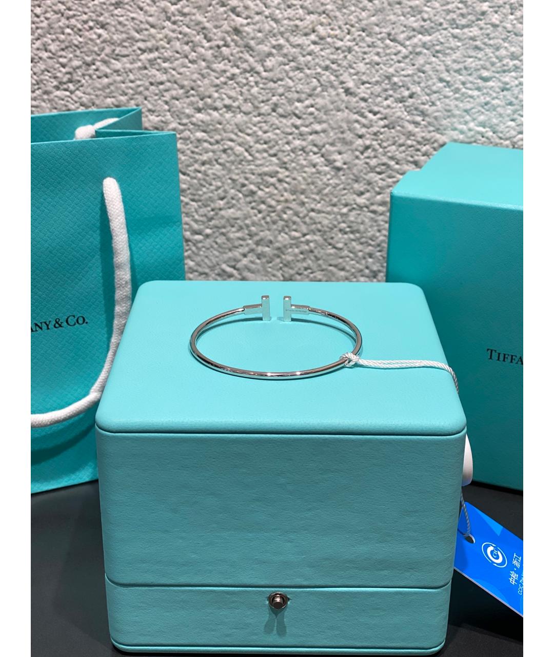 TIFFANY&CO Серебряный браслет из белого золота, фото 7