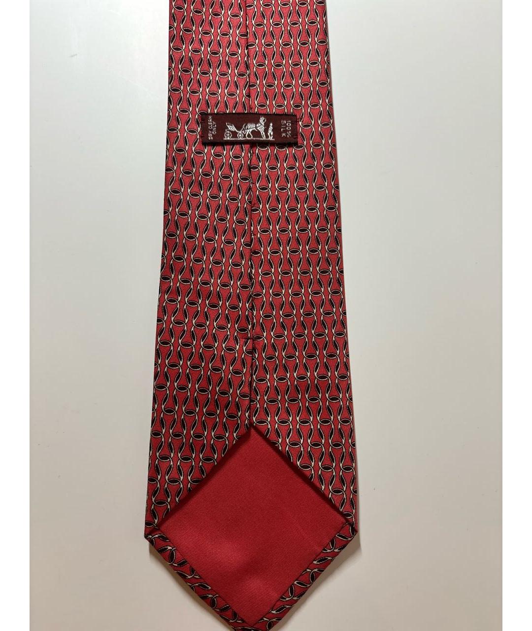 HERMES PRE-OWNED Красный шелковый галстук, фото 3