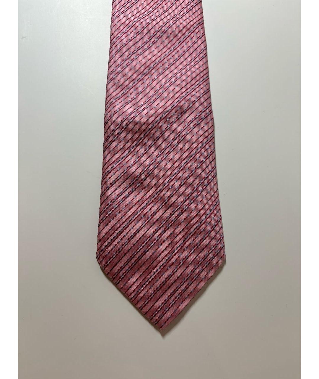 HERMES Розовый шелковый галстук, фото 2
