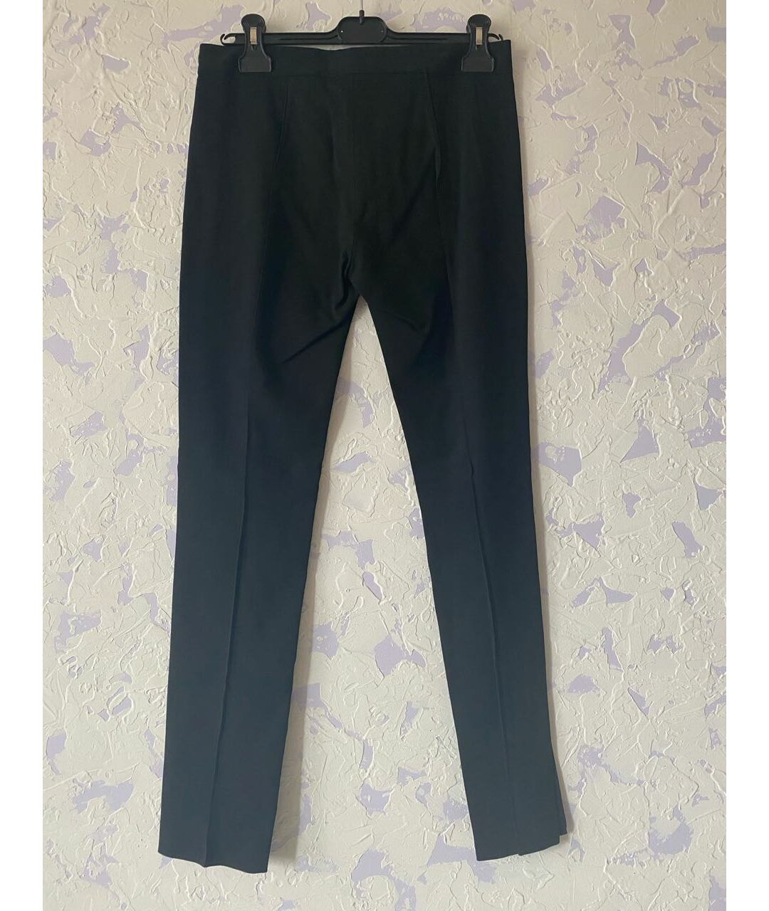JUST CAVALLI Черные вискозные прямые брюки, фото 2